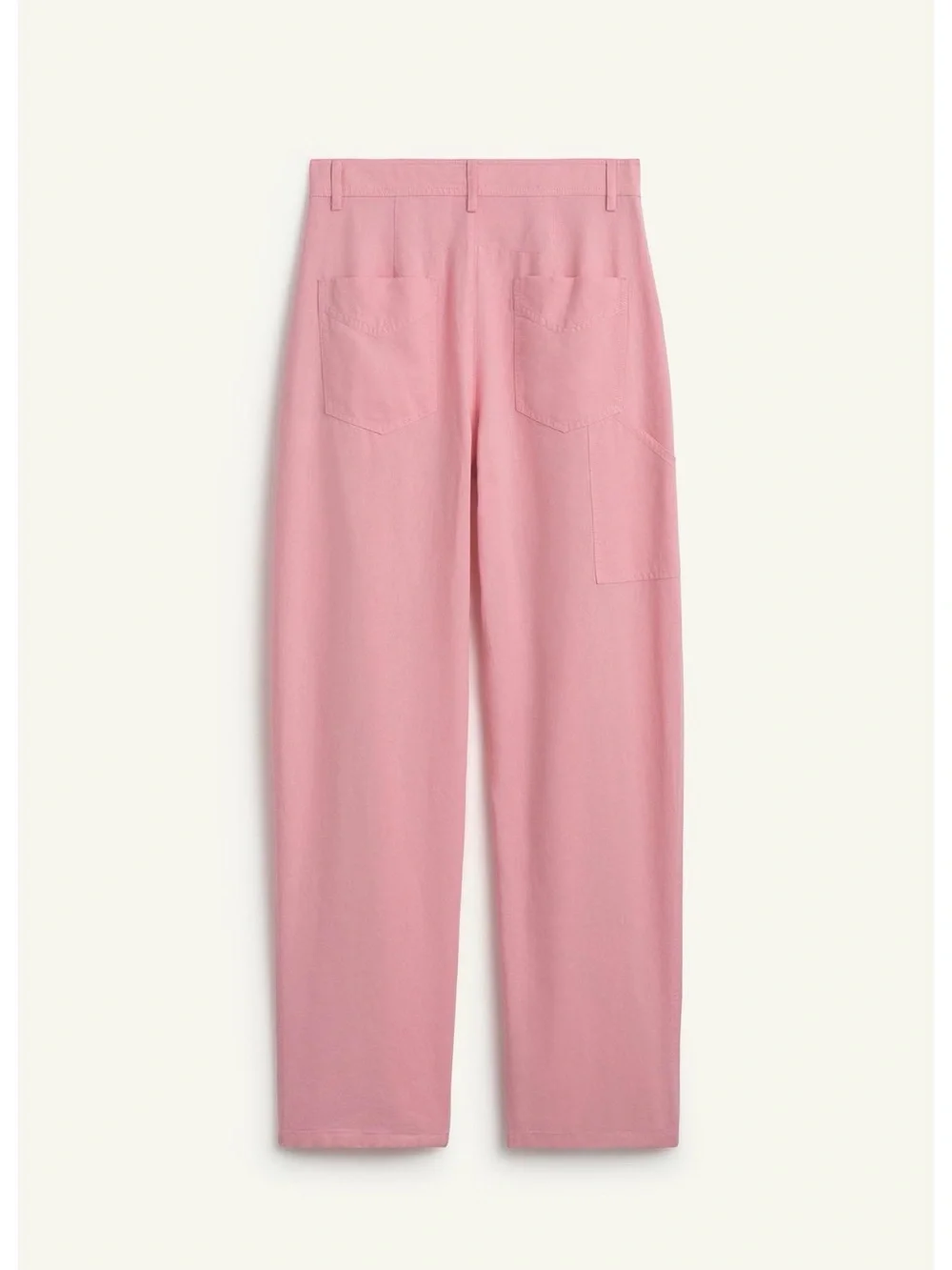 ZARA SRPLS FLD PNT 16 - Pink Linen Lyocell Flowing Cargo Utility Pants XS
